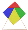 Puzzle de Dudeney (cuadratura del triángulo equilátero)