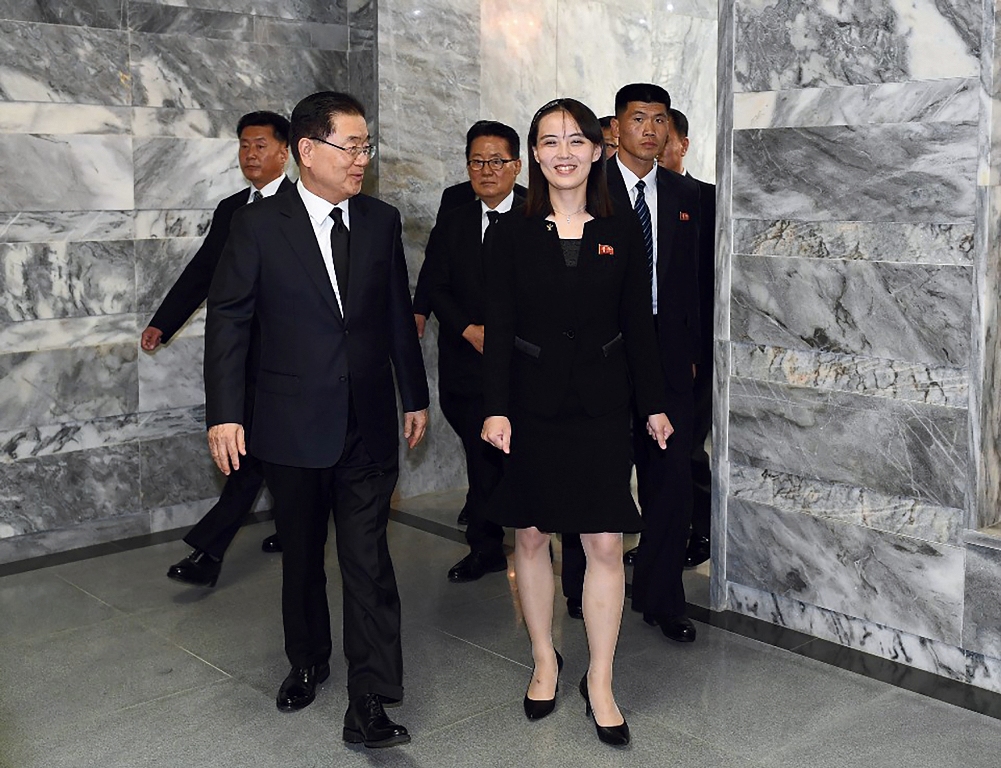 Moon Jae in presidente catlico de Corea del Sur con Kim Yo-jong nacida en 1989 hermana del jefe del comunismo norcoreano Kim Jong-un nacido en 1985